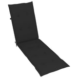 NNEVL Deck Chair Cushion Black (75+105)x50x3 cm