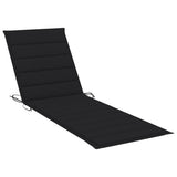 NNEVL Sun Lounger Cushion Black 200x60x3 cm Fabric