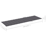 NNEVL Sun Lounger Cushion Anthracite 200x70x3 cm Fabric