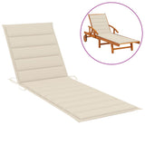 NNEVL Sun Lounger Cushion Cream 200x70x3 cm Fabric