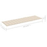 NNEVL Sun Lounger Cushion Cream 200x70x3 cm Fabric