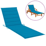 NNEVL Sun Lounger Cushion Blue 200x70x3 cm Fabric