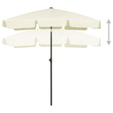 NNEVL Beach Umbrella Sand Yellow 180x120 cm