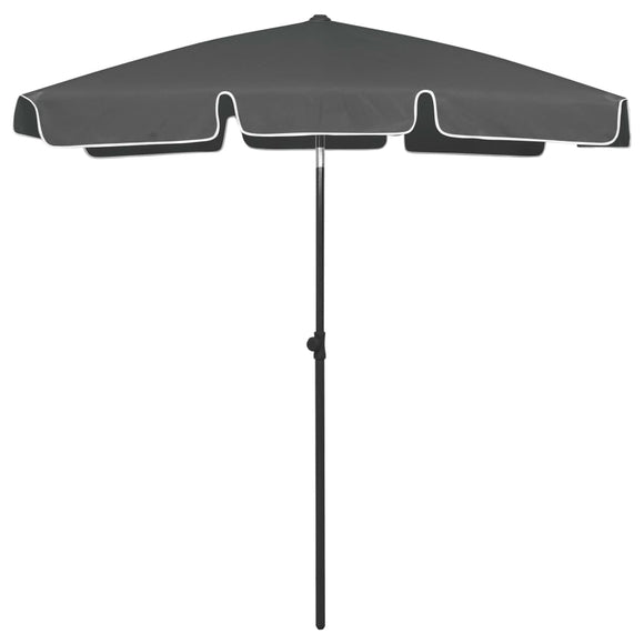 NNEVL Beach Umbrella Anthracite 180x120 cm