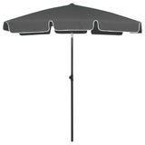 NNEVL Beach Umbrella Anthracite 180x120 cm