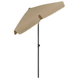 NNEVL Beach Umbrella Taupe 180x120 cm
