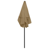 NNEVL Beach Umbrella Taupe 180x120 cm