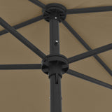 NNEVL Beach Umbrella Taupe 180x120 cm