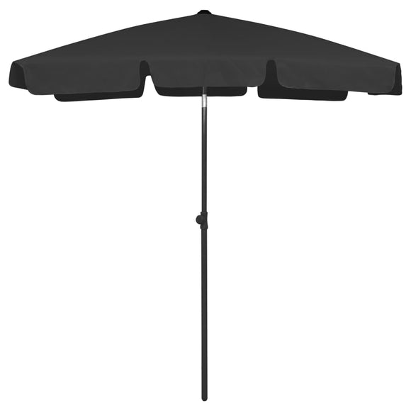 NNEVL Beach Umbrella Black 180x120 cm