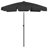 NNEVL Beach Umbrella Black 180x120 cm