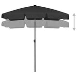 NNEVL Beach Umbrella Black 180x120 cm
