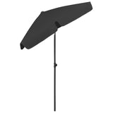 NNEVL Beach Umbrella Black 180x120 cm
