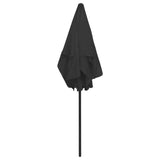 NNEVL Beach Umbrella Black 180x120 cm