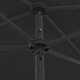 NNEVL Beach Umbrella Black 180x120 cm