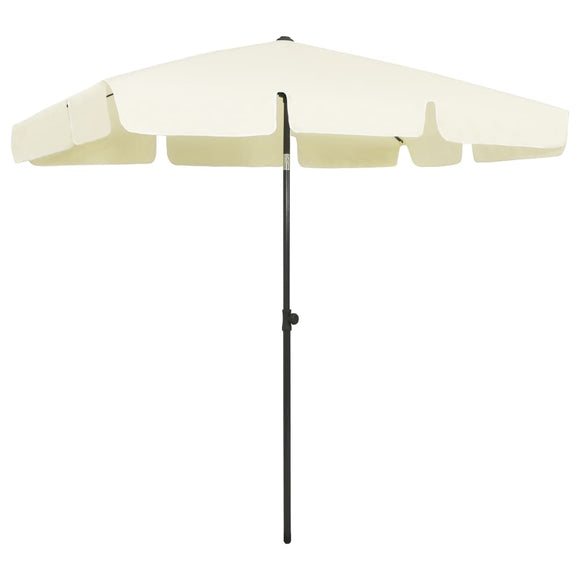 NNEVL Beach Umbrella Sand Yellow 200x125 cm