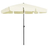NNEVL Beach Umbrella Sand Yellow 200x125 cm
