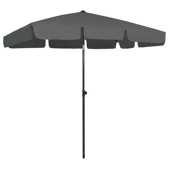 NNEVL Beach Umbrella Anthracite 200x125 cm
