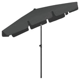 NNEVL Beach Umbrella Anthracite 200x125 cm