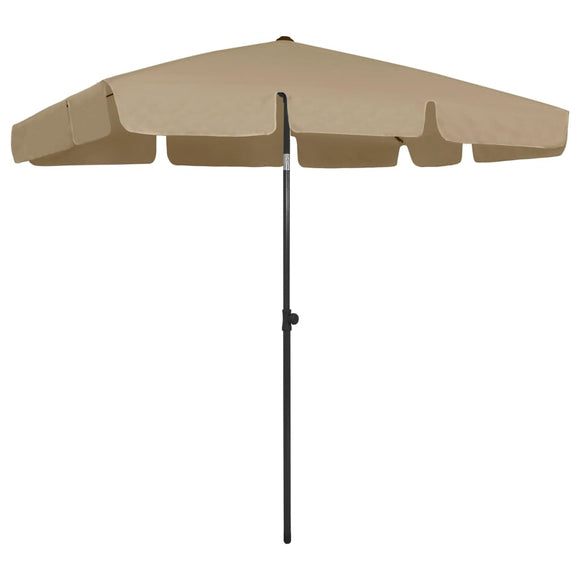 NNEVL Beach Umbrella Taupe 200x125 cm