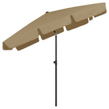 NNEVL Beach Umbrella Taupe 200x125 cm