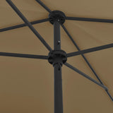 NNEVL Beach Umbrella Taupe 200x125 cm