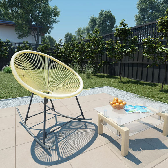 NNEVL Outdoor Acapulco Chair Poly Rattan Beige