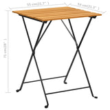 NNEVL Bistro Table 55x54x71 cm Solid Acacia Wood