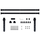NNEVL Mini Sliding Barn Door Kit Carbon Steel 183 cm