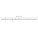 NNEVL Mini Sliding Barn Door Kit Carbon Steel 183 cm