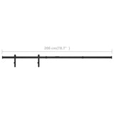 NNEVL Mini Sliding Barn Door Kit Carbon Steel 200 cm