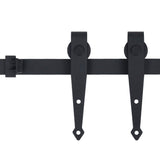 NNEVL Mini Sliding Barn Door Kit Carbon Steel 183 cm