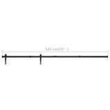 NNEVL Mini Sliding Barn Door Kit Carbon Steel 183 cm