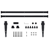 NNEVL Mini Sliding Barn Door Kit Carbon Steel 200 cm