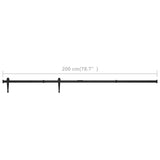 NNEVL Mini Sliding Barn Door Kit Carbon Steel 200 cm