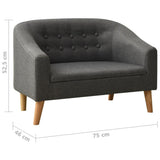 NNEVL Children Sofa Grey Fabric