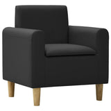 NNEVL Children Sofa Black Faux Leather