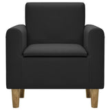 NNEVL Children Sofa Black Faux Leather