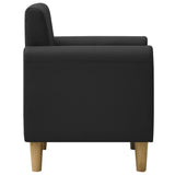 NNEVL Children Sofa Black Faux Leather