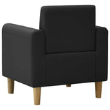 NNEVL Children Sofa Black Faux Leather