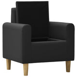 NNEVL Children Sofa Black Faux Leather