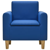 NNEVL Children Sofa Blue Faux Leather