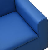 NNEVL Children Sofa Blue Faux Leather