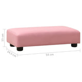 NNEVL Children Sofa with Stool Pink Faux Leather
