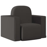 NNEVL 2-in-1 Children Sofa Black Faux Leather