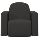 NNEVL 2-in-1 Children Sofa Black Faux Leather