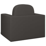 NNEVL 2-in-1 Children Sofa Black Faux Leather