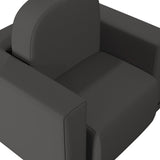 NNEVL 2-in-1 Children Sofa Black Faux Leather