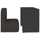 NNEVL 2-in-1 Children Sofa Black Faux Leather