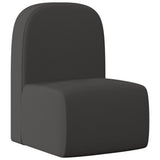 NNEVL 2-in-1 Children Sofa Black Faux Leather