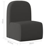 NNEVL 2-in-1 Children Sofa Black Faux Leather